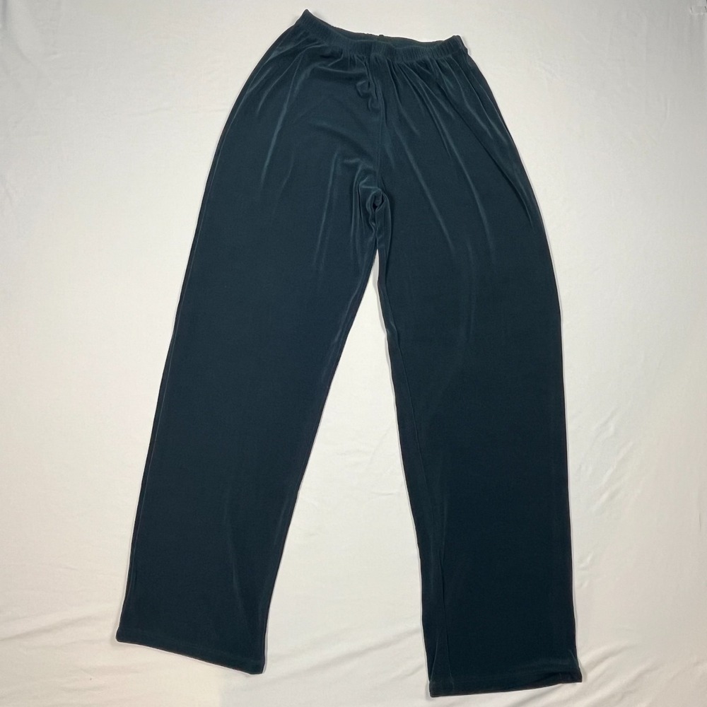 Citiknit Ribbed Pants Size XS Dark Emerald Stretch Business Casual Trousers NWOT